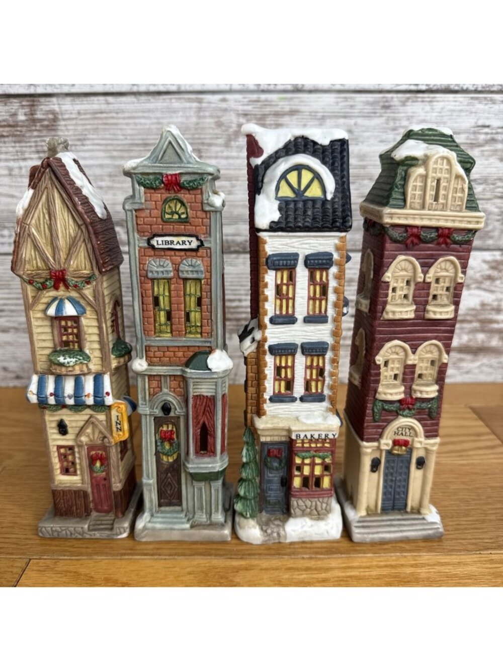 Lot Of 4 Dickens Collectables Oxford Street Series Porcelain Houses No Cords